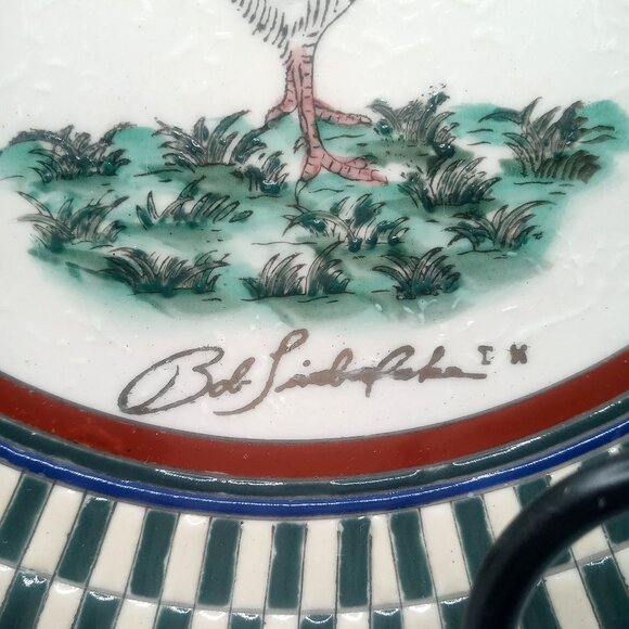 Vintage Ellas Rooster Decorative Plate 10" Diameter Hand-Painted Ceramic - Picture 5 of 12